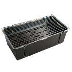 AUXZCN BBQ Charcoal Grill Portable Outdoor Fire Pit Grill Skewer Rack Folding Camping Grill Ideal for Backyard Outdoor Cooking (Dimensions: 17.7x6.7x5.5 inches) — The for Barbecue Enthusiasts